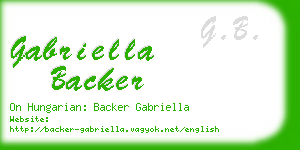 gabriella backer business card